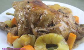 No Oven Whole Chicken with Pineapple