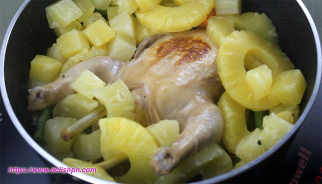 No Oven Whole Chicken with Pineapple 