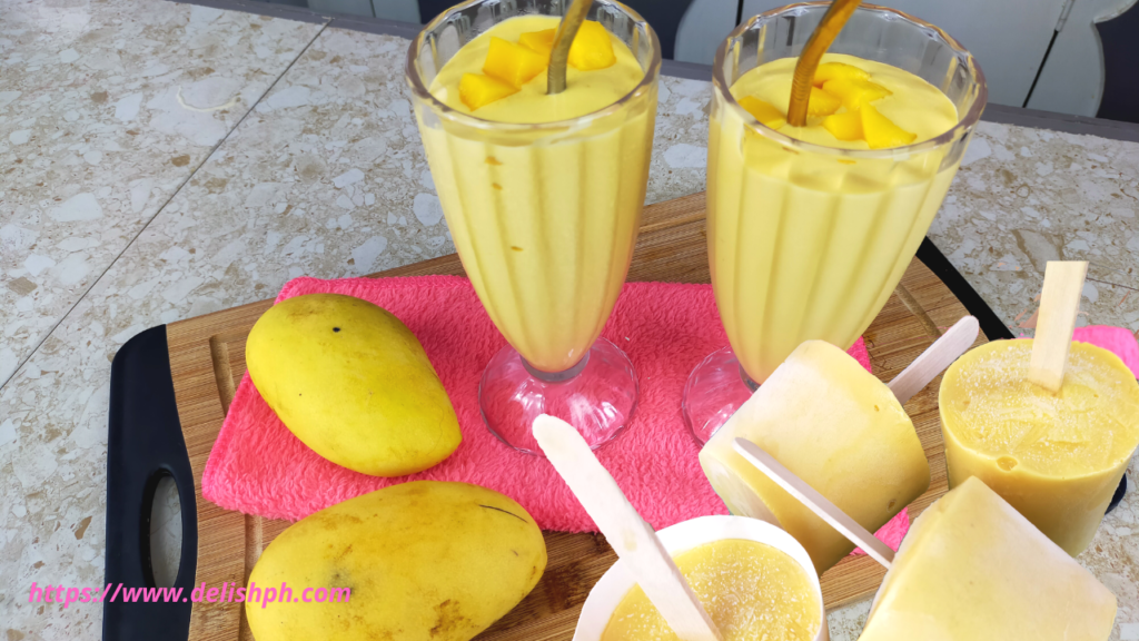 mango smoothie and popsicles